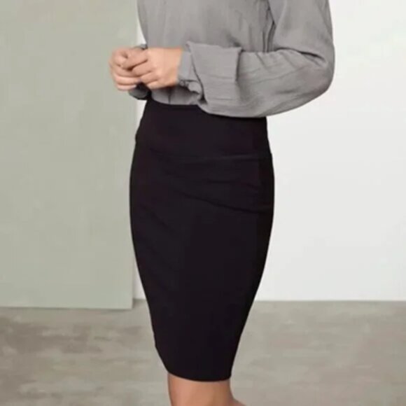 Kaffe Dark Dark Navy Blue Stretchy Pull-on Jersey Penny Skirt - XL - Picture 2 of 13